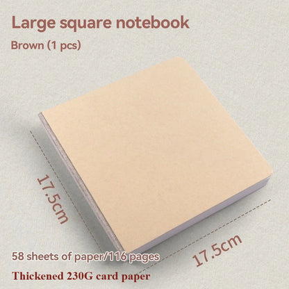 Borrence Mini Notebook Painting Handbook Portable Pocket Notepad 58 Sheets Drawing Book Back To School Stationery Art Supplies