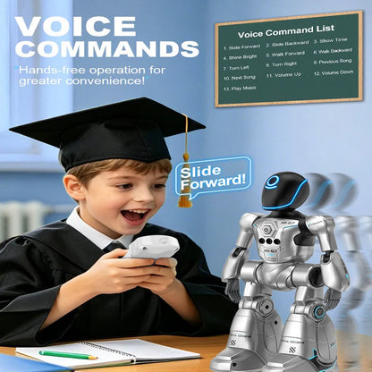 Ai Intelligent Remote Control Robot Programmable Early Education Voice Control Interactive Companion Delivery Robot Toy Gifit