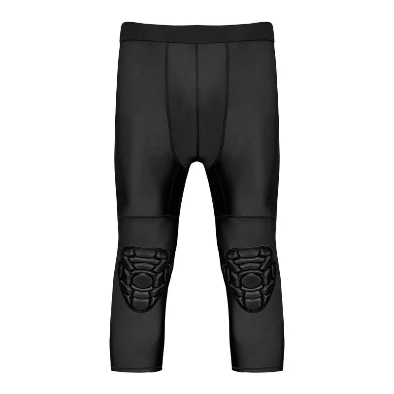 Impact Resistant Goalkeeper Clothing- Men's Compression Jersey & Shorts for Football Basketball Sports