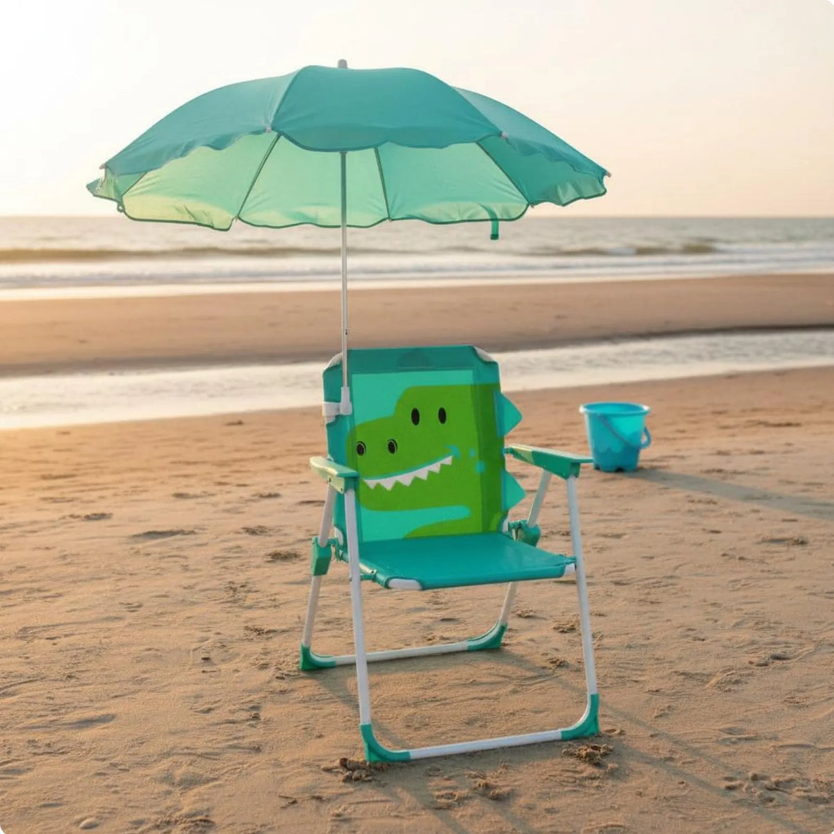 Kids Beach Chair with Umbrella Lightweight Children's Folding Chair with Sunshade for Infants, Outdoor