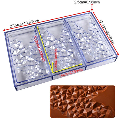 1Pcs Chocolate Molds Polycarbonate Candy Flowers Cube Oval Shape Confectionery Pans Trays Acrylic Baking Utensils Pastry Mould