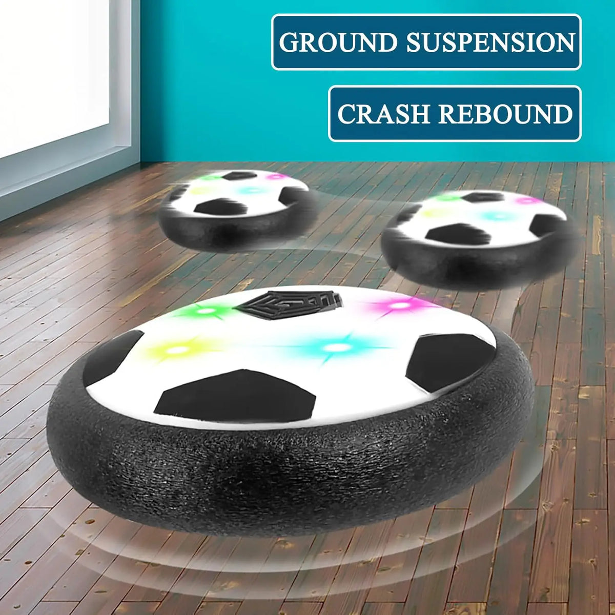 18cm LED Hover Football with Foam Buffer Electric Football Parent-child Interactive Indoor Sports Toy Children's Birthday Gift