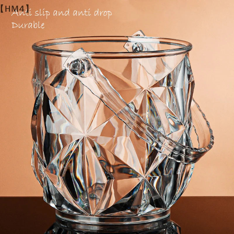 〔HM4〕Transparent Wine Ice Cooler For Party Home Whisky Ice Bucket Ice Champagne Bucket Thermal Beer Bucket Bar Accessories