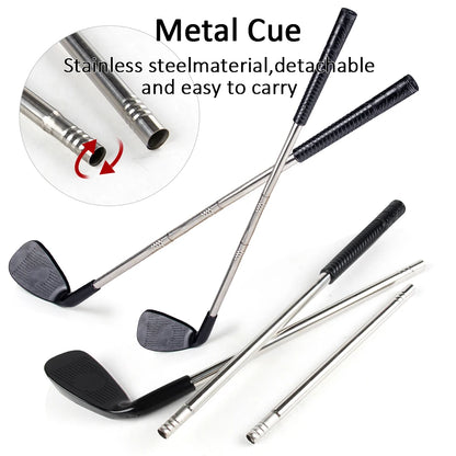 Golf Game Play Set Portable Golf Chipping Game Cornhole Game With Balls Putting Mat Putter Indoor Outdoor Putter Target Golfers