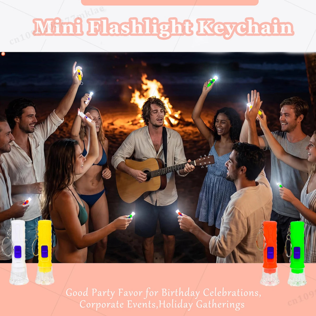 30-200Pcs Mini Flashlight Keychain Bulk LED Torch Flashlight Birthday Party Favor School Prizes Guest Souvenir Festival Gifts