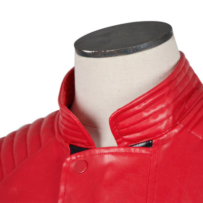 Michael Jackson Thriller Scary Cosplay Costumes movie Red Leather Jacket for Women Man Adults Dress Anime Halloween Christmas