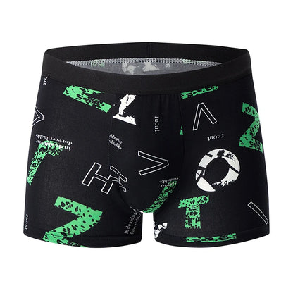 4/5/6/10 Piece Pack Men's Fashion Printed Pants with Various Combinations Plus Size Sports Comfortable Adolescent Boxer Pants