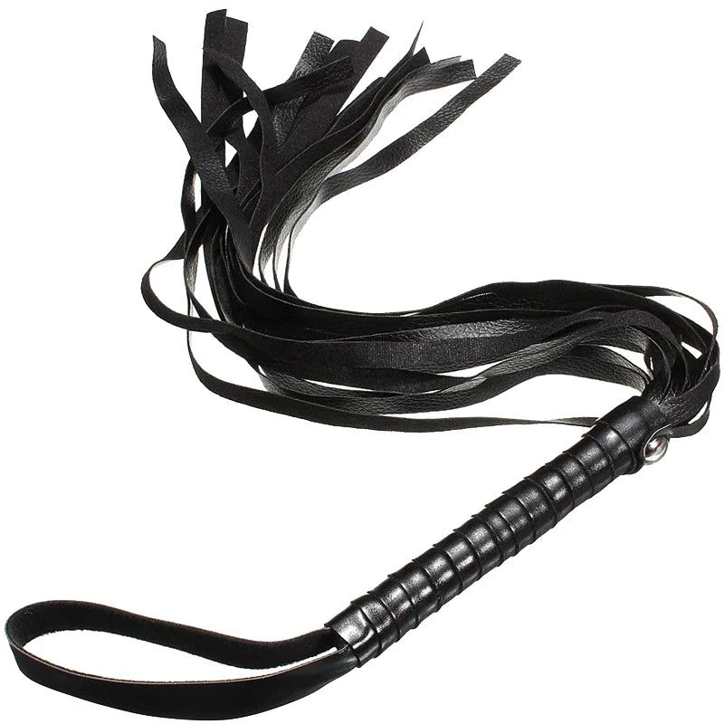 ★▲1PC Pu Leather Pimp Whip Racing Riding Crop Party Flogger Hand Cuffs Queen Colourful Horse Riding Whip