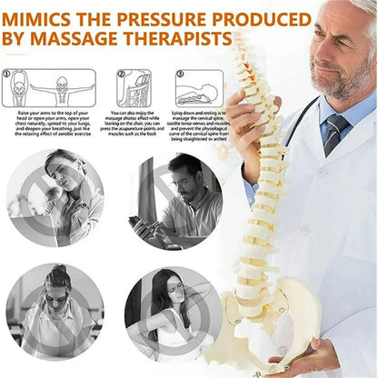 Neck stretchers and shoulder massagers, cervical and back traction devices, used to relieve shoulder joint pain and spinal pain