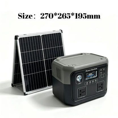 New 800W 589WH Portable Power Station 600W/800W Solar Generator LiFePO4 Backup Power Bank for Outdoor Camping Home Emergency