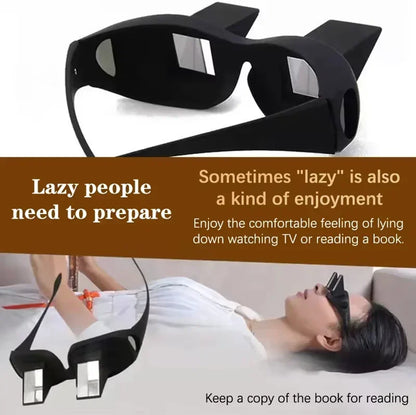 Lazy Eyeglasses Lazy Reading Glasses Prismatic Horizontal Glasses Lying Down Bed Reading Watching HD Readers Glasses