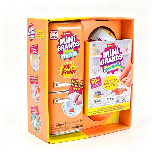 Zuru Mini Brands Mini Minis Fill The Fridge Simulation Refrigerator Toy Blind Box Set Surprise Ball Pretend Play Micro Miniature