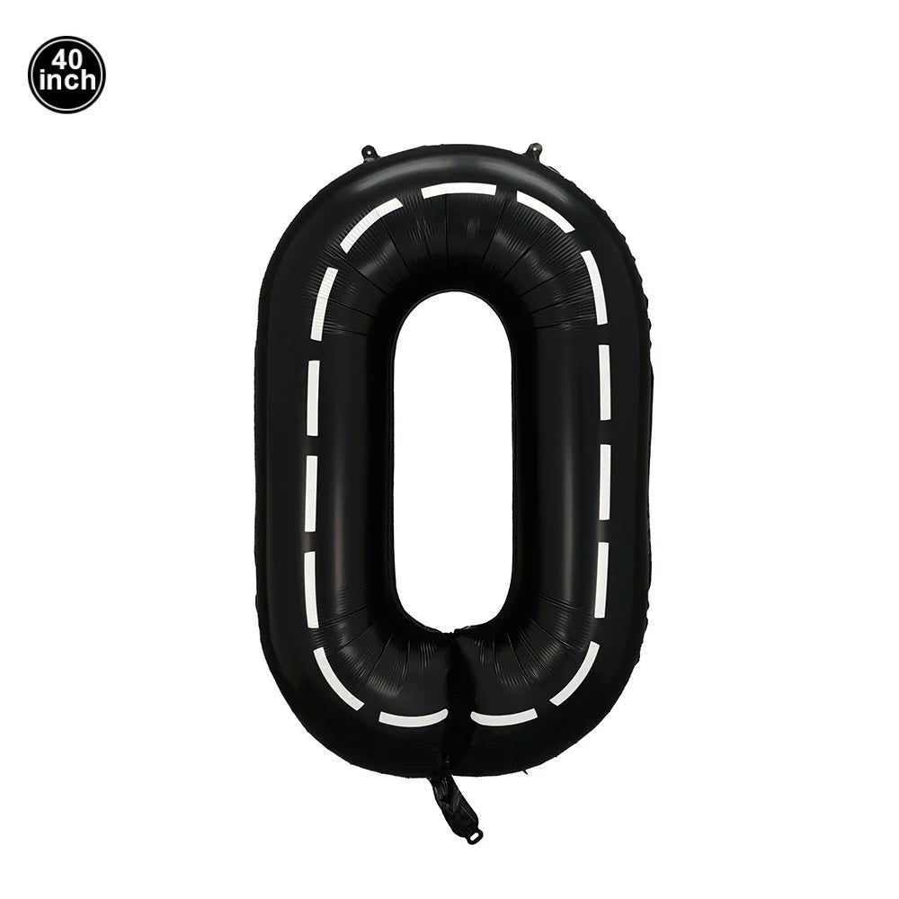 40'' Number Race Car Balloon Racetrack Balloon Truck Bike Wheels Tire Racing Car Theme Party Supplies Boys' Birthday Party Favor