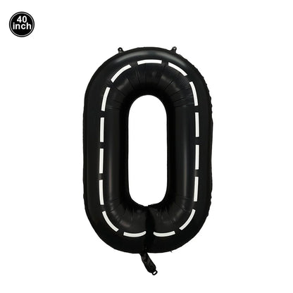 40'' Number Race Car Balloon Racetrack Balloon Truck Bike Wheels Tire Racing Car Theme Party Supplies Boys' Birthday Party Favor