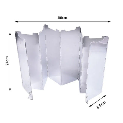 8 Plate Foldable Gas Stove Outdoor Camping Cooking Windbreak Camping Equipment Outdoor Camping Stove Foldable Windshield