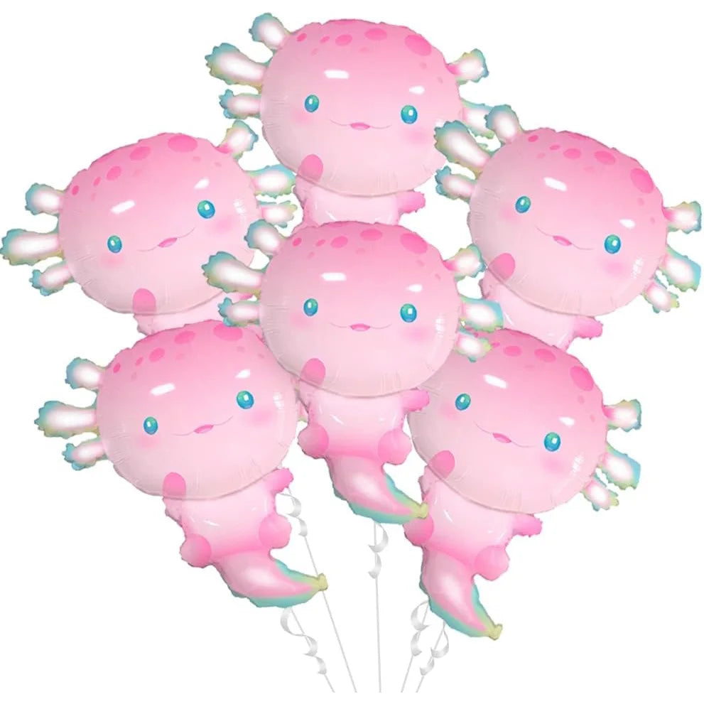 Axolotl  Foil Balloons Cute  Axolotl  Balloons For Summer Beach Pool Axolotl  Party Decoration