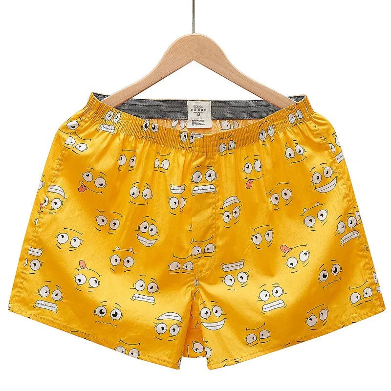 1PC 100% Cotton Men's Underwear Soft Comfortable Men's Underwear Men's Shorts Home Loose Stretch Men's Aloe Pants Boxer Briefs