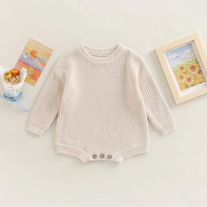 0-2y Knitting Newborn Baby Girl Boy Spring Autumn Clothes