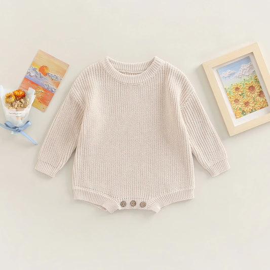 0-2y Knitting Newborn Baby Girl Boy Spring Autumn Clothes