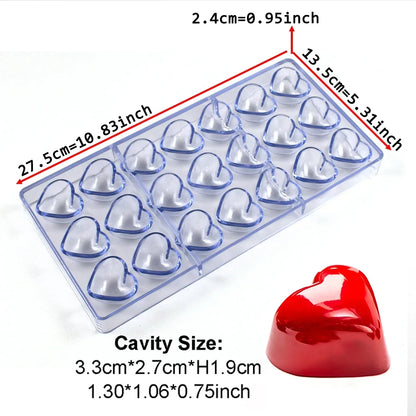 1Pcs Chocolate Molds Polycarbonate Candy Flowers Cube Oval Shape Confectionery Pans Trays Acrylic Baking Utensils Pastry Mould