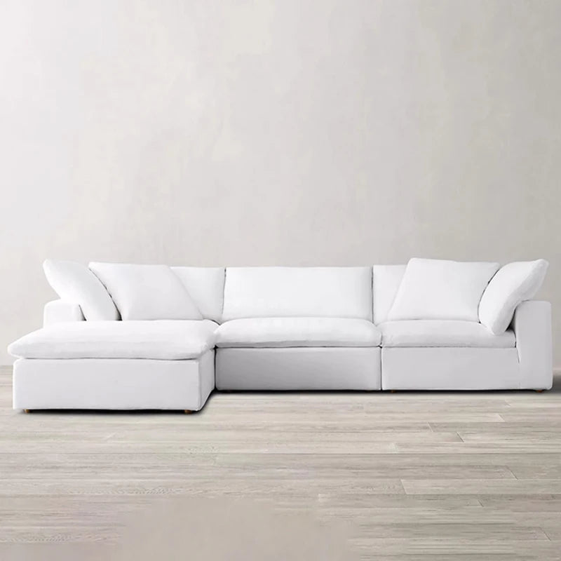 Modern Design l Shape Sofa Set Living Room Furniture Sectional Couch Set Modern Living Room Sofa White Sofas for Home