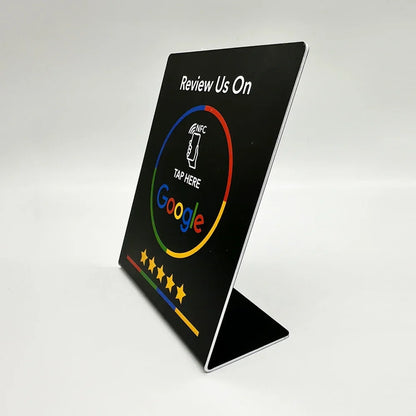 Google Review NFC Stand Display Table Display NFC Tap Card Stand Reivew us on Google 13.56MHz NT/AG215 504bytes NFC Stand