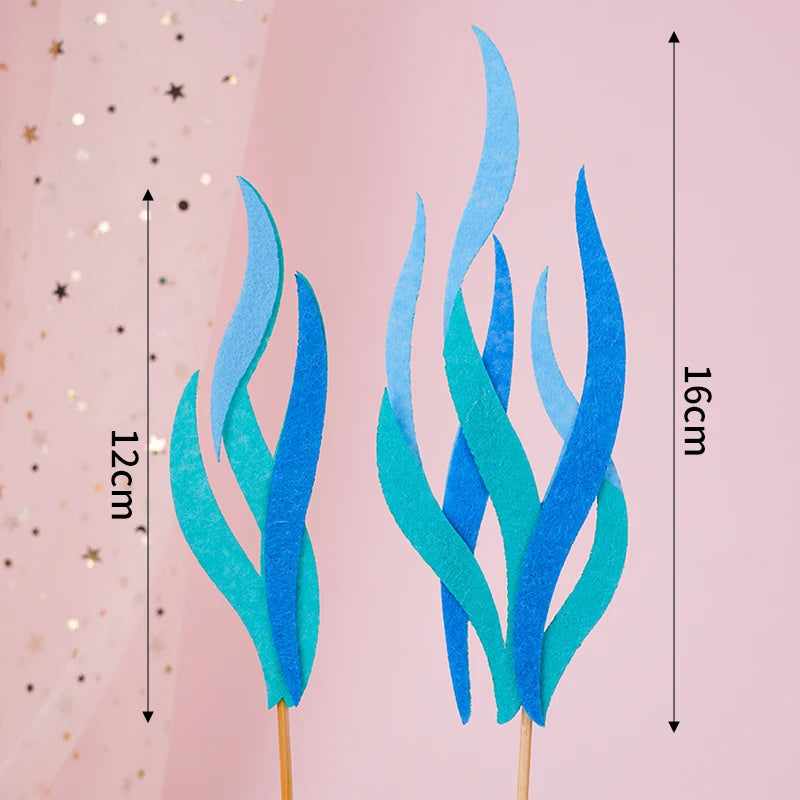Mermaid Cake Decoration Kawaii Doll Mermaid Birthday Cake Toppers Girls Happy Birthday Party Supplies Creative Dessert Supplie