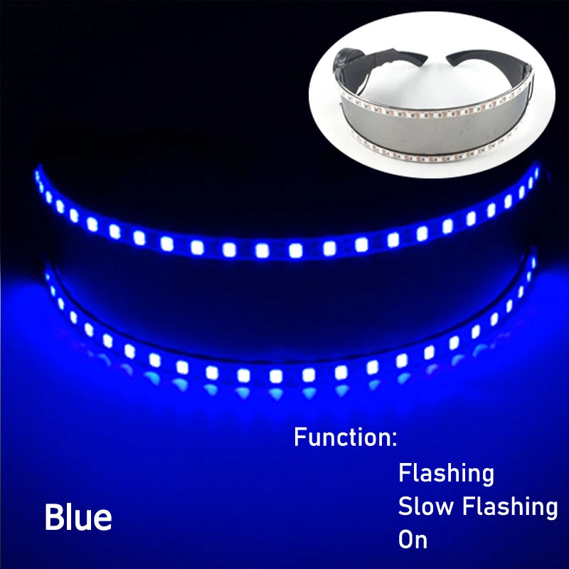 1set Luminous Glowing Glasses and Gloves Remote Control LED Glasses&Gloves Carnival Party Performance Props Festival Supplies