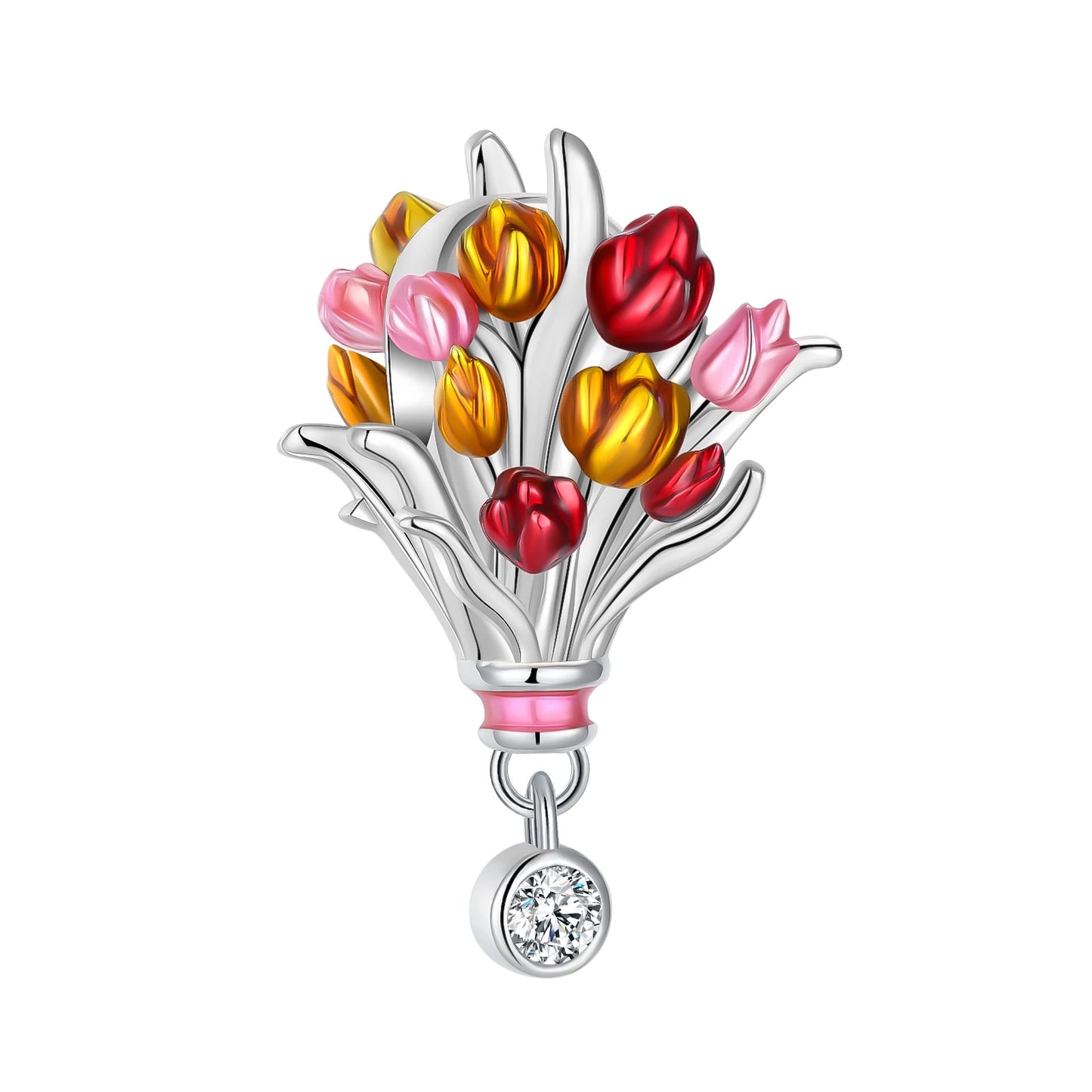 925 Sterling Silver Fashion Bee Honey Jar Sunflower Autumn Series