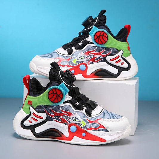 Kids Sneakers Fashion Basketball Shoes for Children Boys Breathable Mesh Sneakers Casual Sports Shoes 2026 New Design Trainers