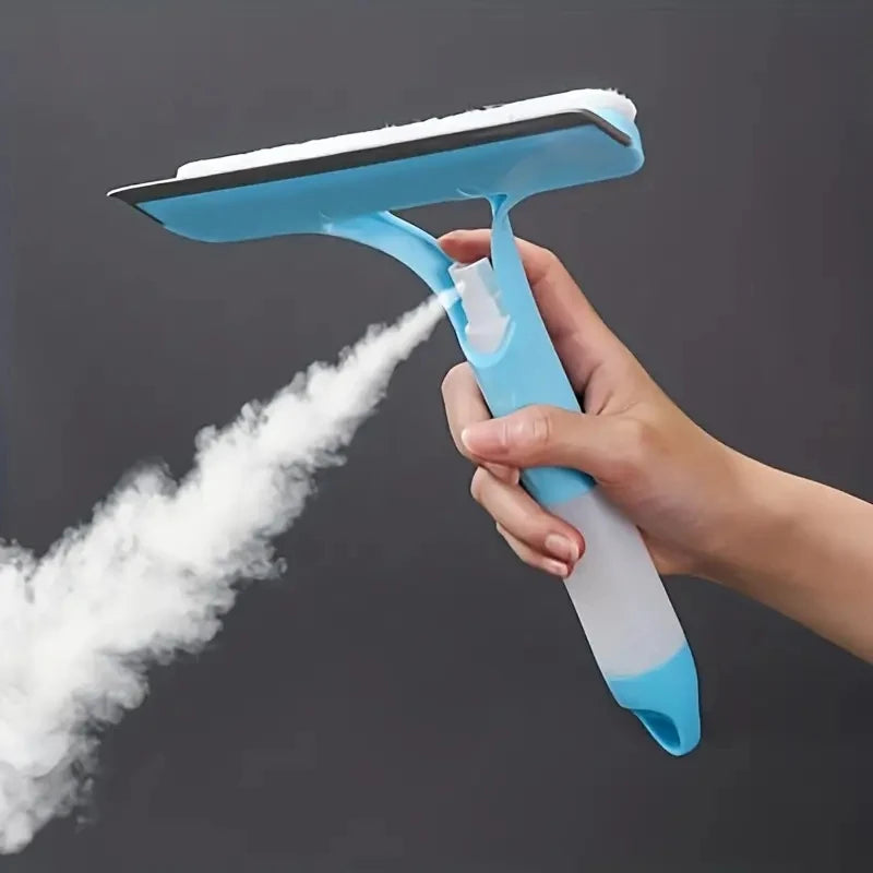 Non-Slip Blue Window Squeegee - Multi-Purpose Wiper for Home Car Glass Cleaning No Water Marks