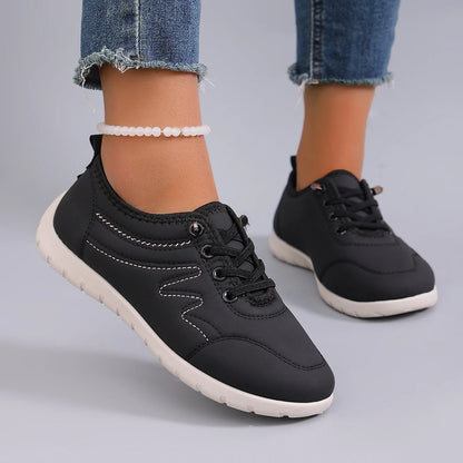 Spring new women's sports shoes, fashionable, breathable, lightweight, non-slip, wear-resistant, casual sports shoes, flat shoes