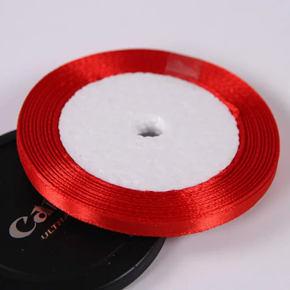 22 Meters/Roll 6mm Silk Satin Ribbons Christmas Halloween Birthday Party Gift Wrapping Ribbons DIY Handmade Crafts Material