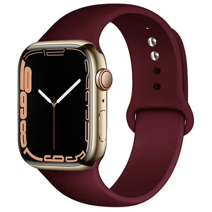 Silicone Band For Apple Watch straps 49mm 40mm 44 mm 45mm 46mm 42mm 41mm 38mm sports bracelet iWatch series 10 9 8 3 SE ultra 2