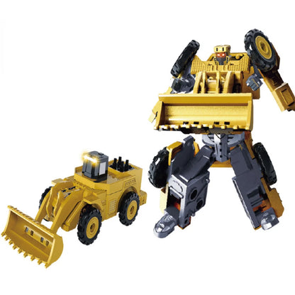BKK Alloy Deformation Robot Train Engineering Vehicle Dinosaur Green Leather Train Toy