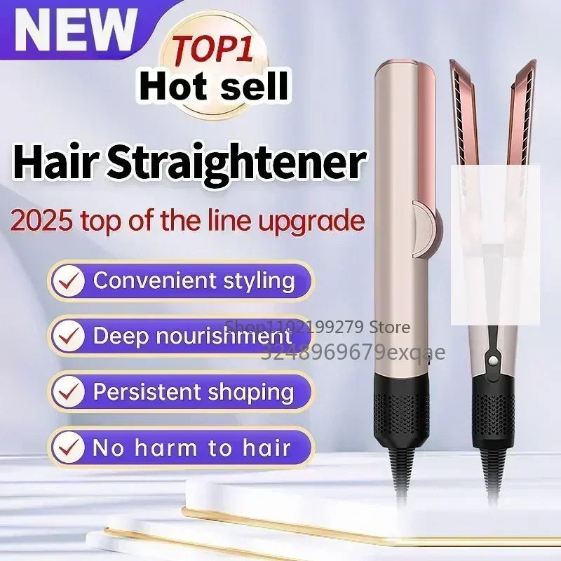 2-in-1 Hair Straightener and Dryer Combo - Negative Ion Heating Flat Iron for Quick, Long - Lasting Hair Styling at Home，salon