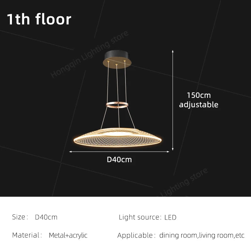 Living Room Pendant Light Duplex Staircase Pendant Light Villa for Dining Table Hanging Lamp Living Room Chandelier