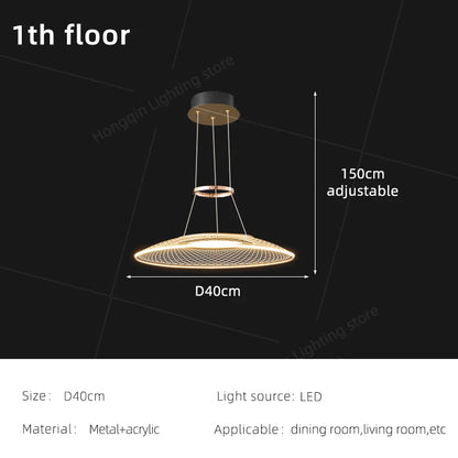 Living Room Pendant Light Duplex Staircase Pendant Light Villa for Dining Table Hanging Lamp Living Room Chandelier