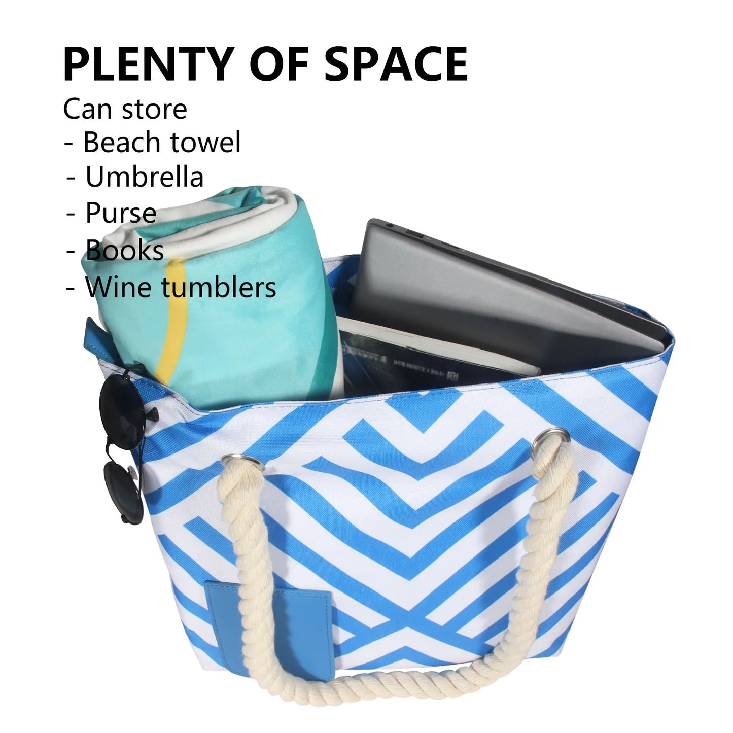 Portable Beach Wine Tote Bag with Hidden Dispenser Insulated Large Cooler Bag with Bladder