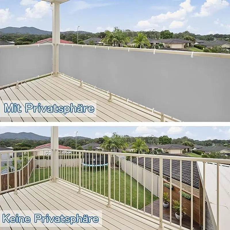300D Waterproof Fence Sail Balcony Railing Privacy Screen Rainproof Anti-UV Terrace Wind Barrier Fabric Sunblock Shade Cloth
