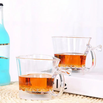 260ML Glowing Cup Transparent Acrylic Mug Luminous Heart-shaped Drinking Cup for Bar Night Club Parties