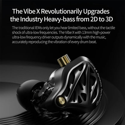 In Stock KZ Vibe X Low Frequency Vibration Earbuds HiFi IEM Deep Bass Headset Stereo Sound In-Ear Earphones for Music Gaming