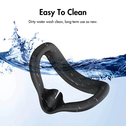 Silicone VR Face Cover with Anti-Leakage Nose Pad VR Silicone Mask Cover Protective Eye Pad for Meta Quest 3S VR Accessories