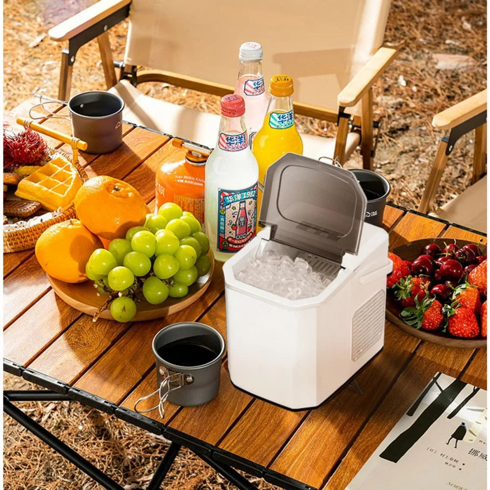 2025 Portable Ice Maker Machine Commercial Smart Mini Ice Machine Furnishing Full Automatic Round Ice Cubes