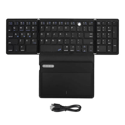 Foldable Bluetooth-Compatible Keyboard with Large Touchpad Pocket-Sized Keyboard Ultra Slim Keyboard for Android/IOS/OS/Win/HMS