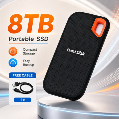 Original Hard Drive External Hard Disk 2TB Portable SSD USB-C Fast Storage Disk for Laptop Mac PC Phone Photo File Backup