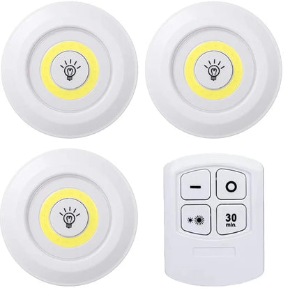 Dimmable LED Under Cabinet Light with Remote Control Battery Operated LED Closets Lights Wardrobe Bathroom Lighting Night Light