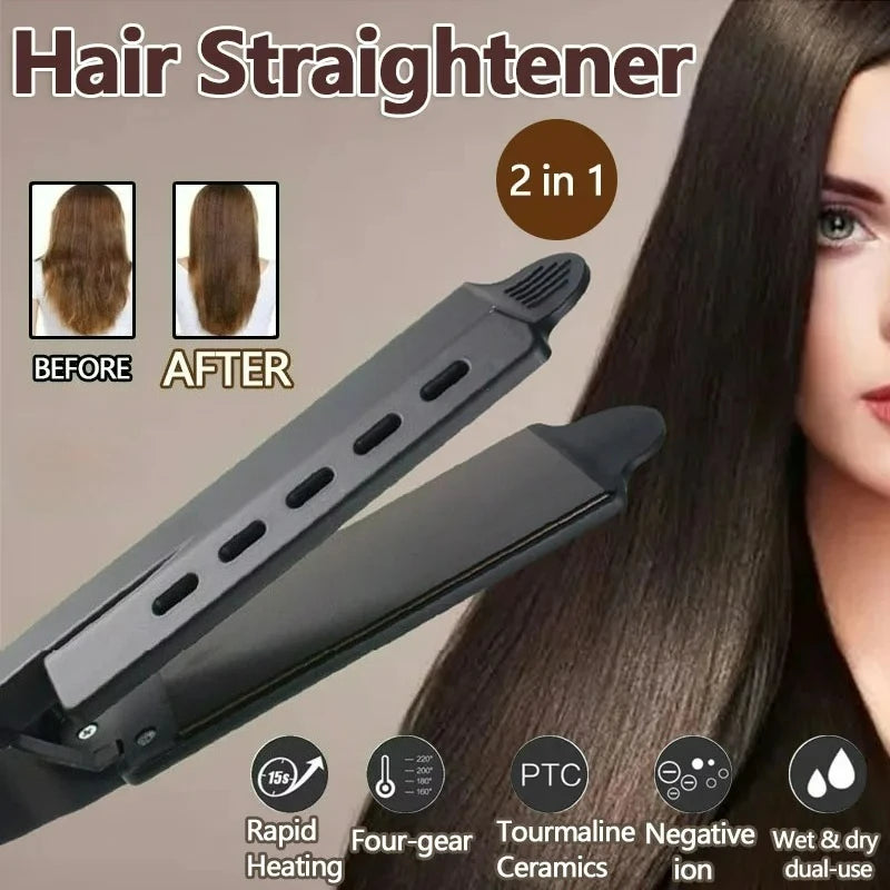 4 Temperature Settings Wide Plate Ionic Flat Iron Hair Straightener Professional Styling Tools Hair Straightener