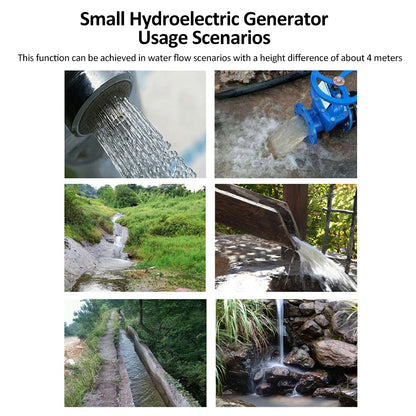 DC 18V 2A 36W Compact Hydraulic Generator, Water Turbine Generator,Brushless DC/AC Hydraulic Pump Generator,High-Power Generator