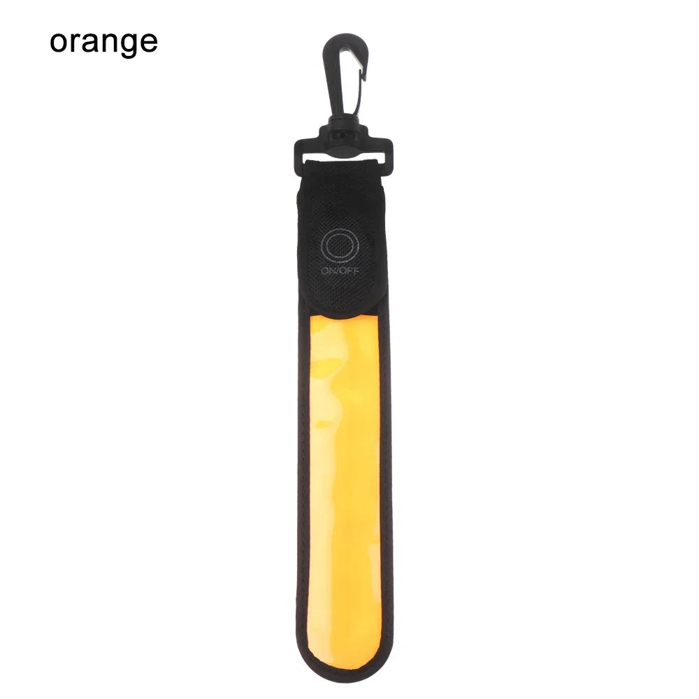 LED Glowing Luminous Reflective Backpack Hanging Light  Night Running Safety Alert Wristband Outdoor Sport Armband Light